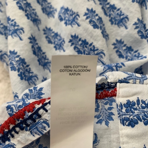 Lucky Brand Blue & Red Floral Sleeveless Blouse- L - Picture 13 of 14